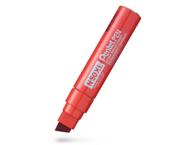 Märkpenna PENTEL perm. 15mm sned röd