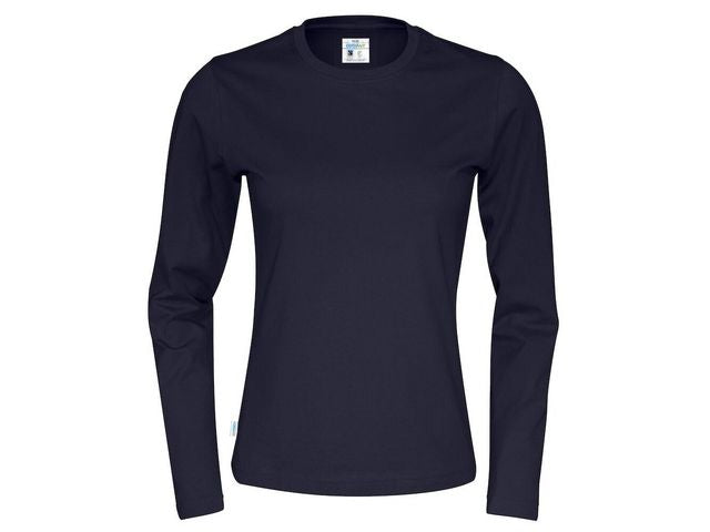 T-shirt LÄ 141019 GOTS dam marin S