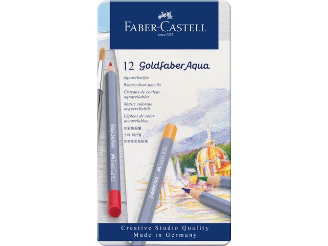 Färgpenna akvarell Goldfaber tin 12/fp