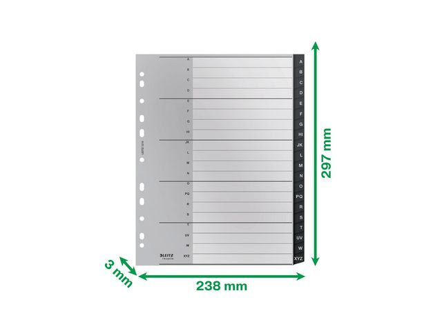 Plastregister LEITZ PP recycle A4 A-Z