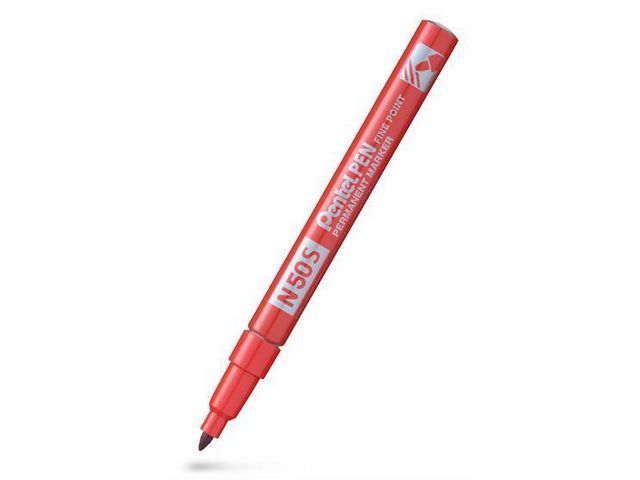 Märkpenna PENTEL perm. 3,2mm rund röd