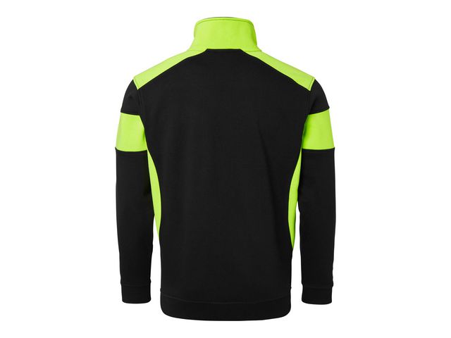 Sweatshirt halfzip 222 sv/fluor. gul 5XL