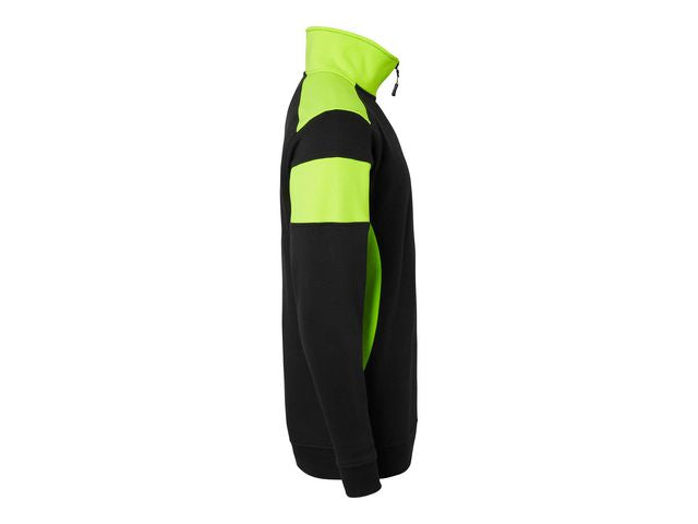 Sweatshirt halfzip 222 sv/fluor. gul XL