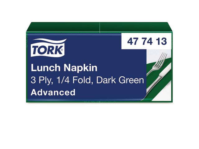 Servett TORK Mjuk 3-lag m.grön 150/fp