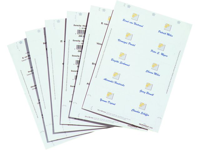 Etiketter DURABLE namnskylt 60x90 20/fp