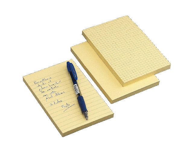 Memoblock POST-IT rutat 102x152 gul