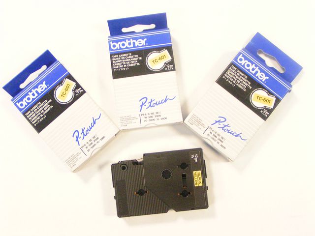 Tape BROTHER TZE131 12mm svart på klar