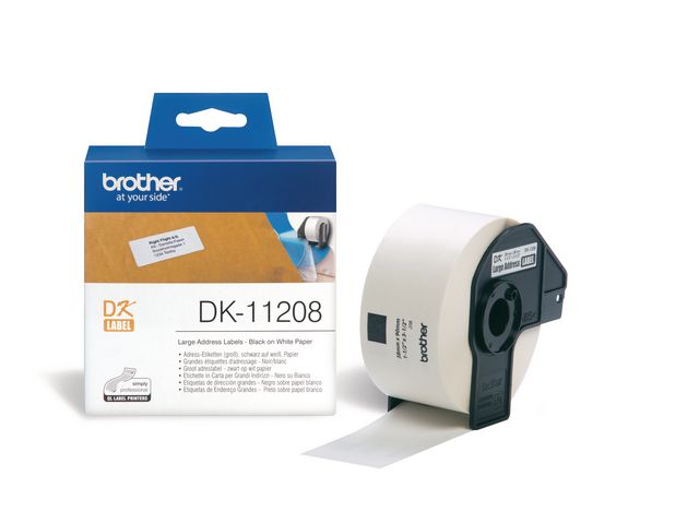 Etikett BROTHER DK11208 38x90mm 400/fp