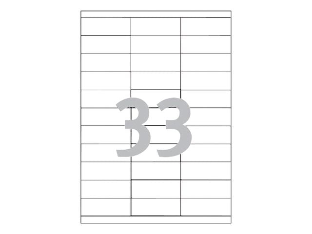 Etikett AVERY Ultragri 70x25,4mm 3300/fp