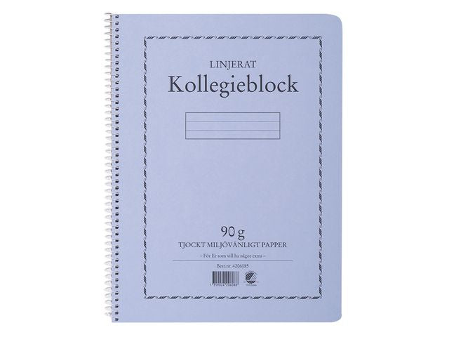 Kollegieblock A4 90g 70bl linj TF