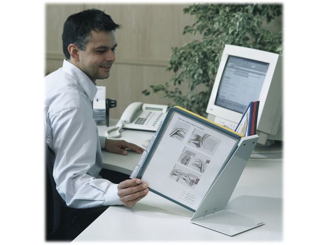 Bordsställ VARIO A4 med 10 ramar vit