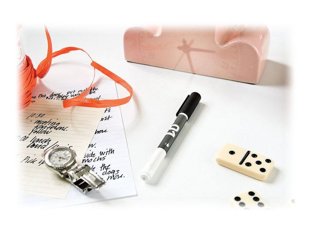 Märkpenna AVERY no 1 textil rund svart