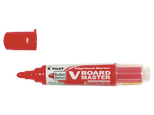 Whiteboardpenna PILOT V Board rund röd