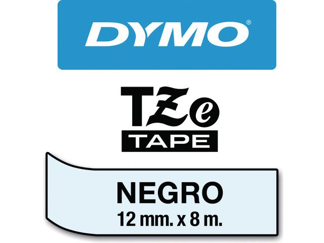 Tape BROTHER TZE131 12mm svart på klar