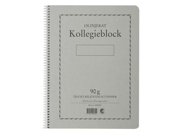 Kollegieblock A4 90g 70bl olinj TF