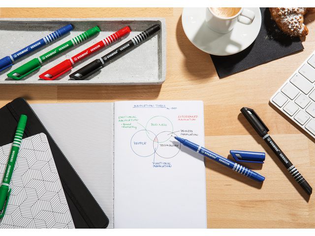 Fineliner STABILO Sensor 0,3mm svart