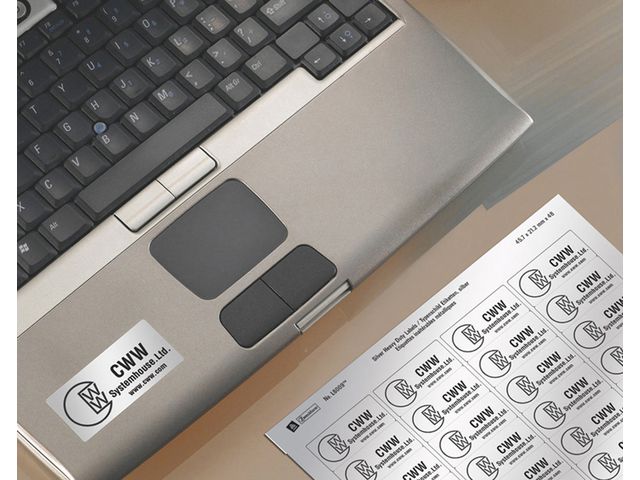 Etikett AVERY 45,7x21,2mm silver 960/fp