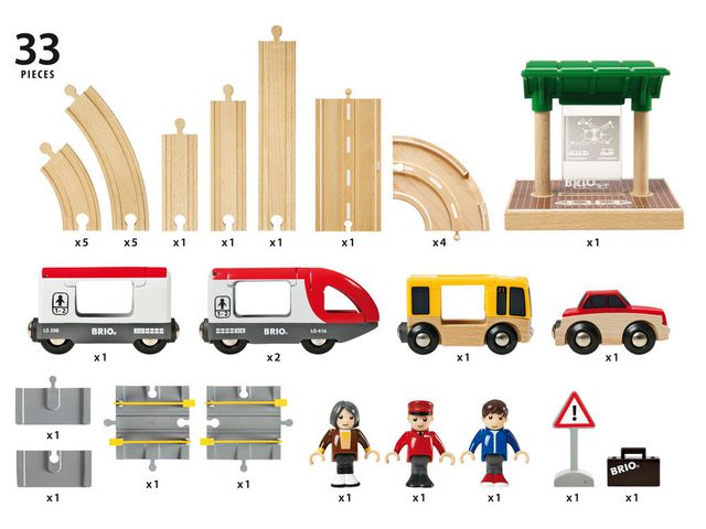 Tågbana BRIO räls och väg