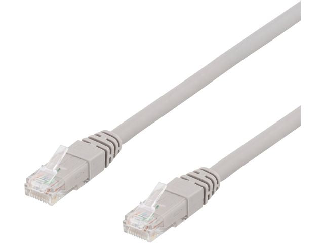 Kabel DELTACO Nätverk UTP Cat6a 10m grå