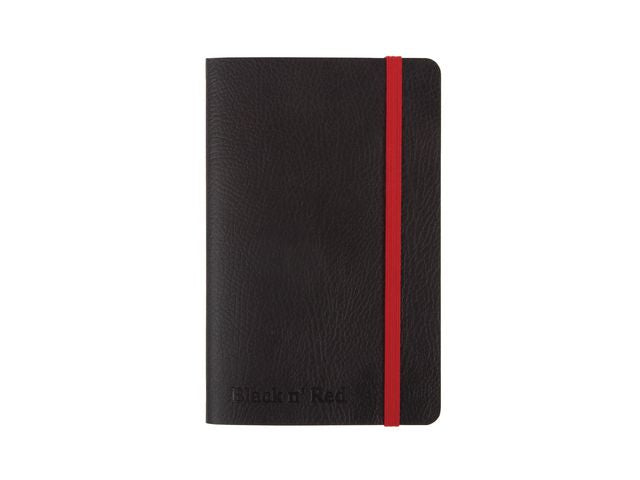 Ant.bok OXFORD Black n´Red A6 soft linj