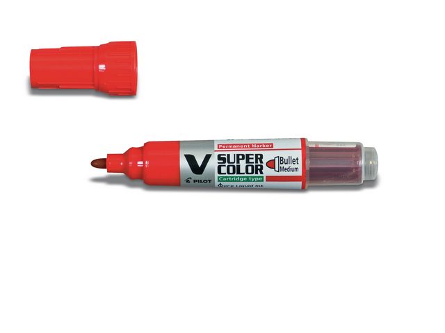 Märkpenna PILOT V Super Color rund röd