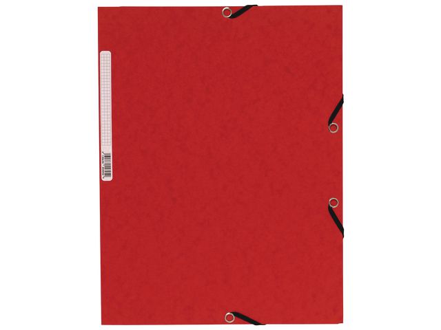 Gummibandsmapp kartong 3-kl A4 röd