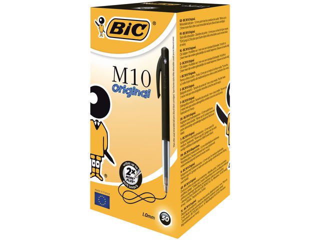 Kulpenna BIC Clic M10 0,7mm svart