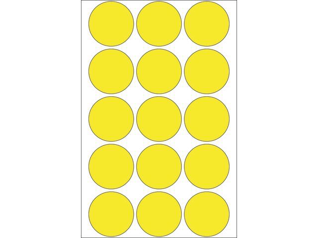Etikett HERMA Allround 32mm gul 480/fp