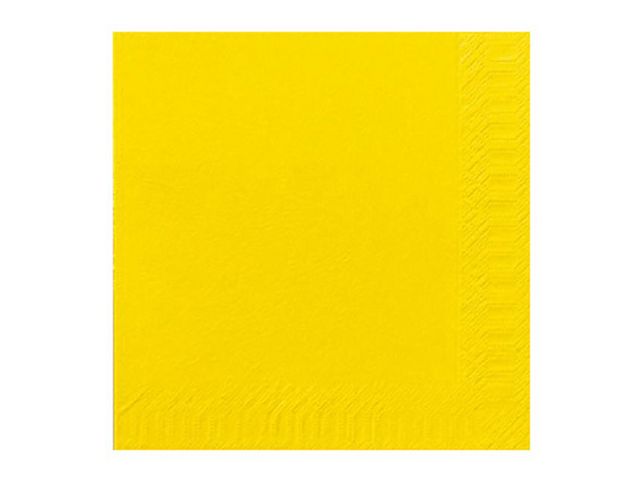 Servett 3-lags 24x24cm gul 250/fp