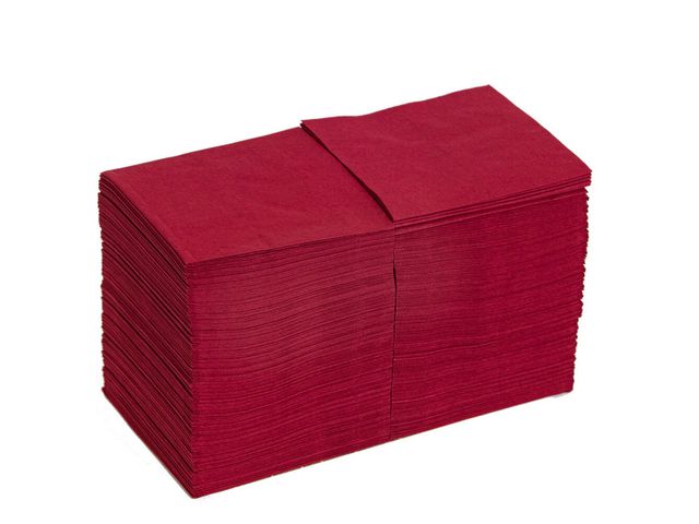 Servett 3-lags 24x24cm vinröd 250/fp