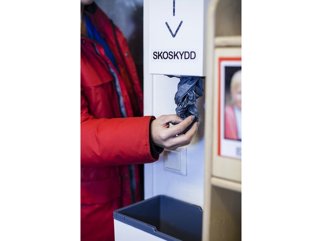 Dispenser för skoskydd 60x12x16cm vit