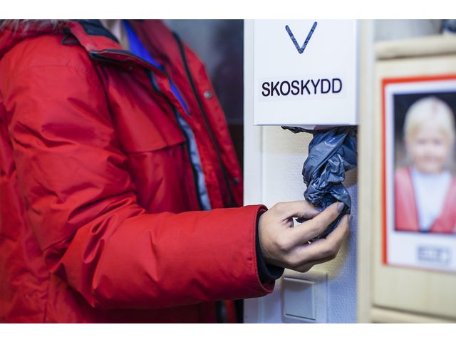 Dispenser för skoskydd 60x12x16cm vit