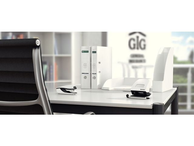 Pärm LAF LEITZ 180 EU-hål. A4/80mm vit