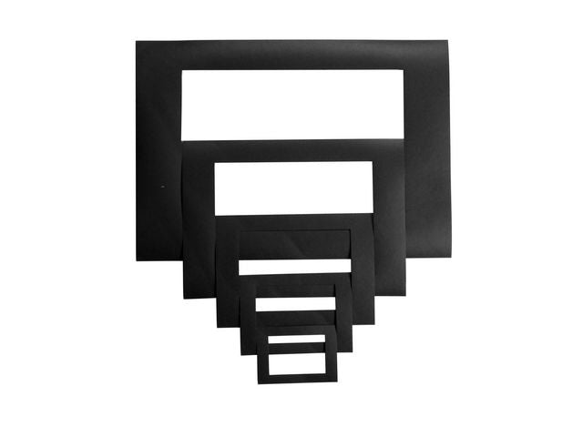 Passepartoutramar A3-A7 svart 100/fp