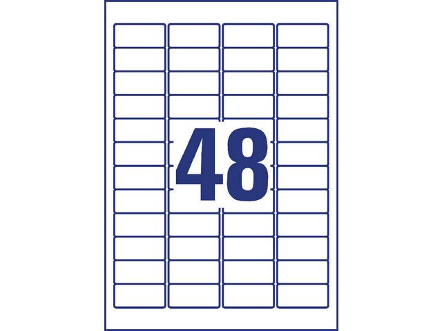 Etikett AVERY H-duty 45,7x21,2mm 960/fp