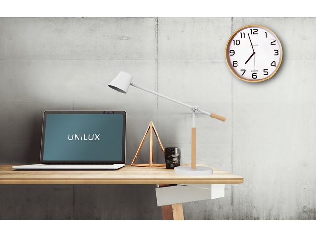 Lampa UNILUX Vicky Vit/Trä