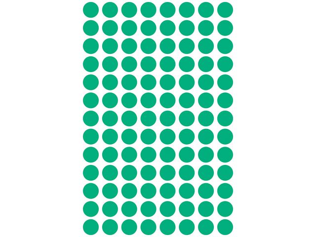 Färgkodningsprick AVERY Ø8mm grön 416/fp