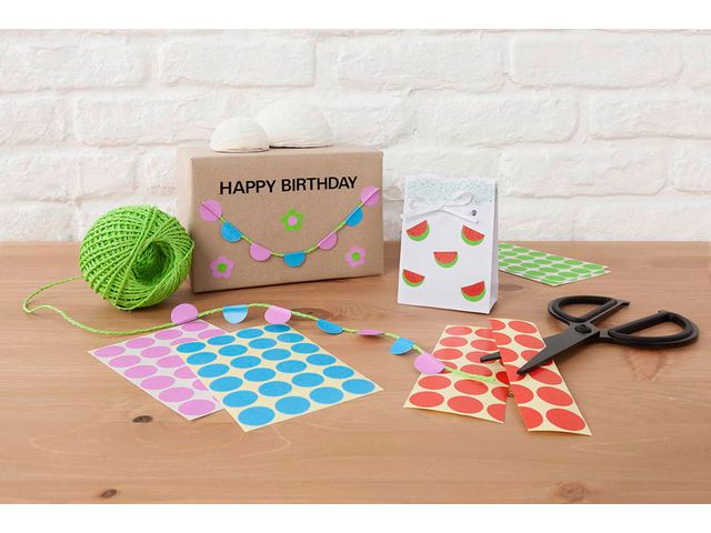 Färgkodningsprick AVERY Ø8mm gul 416/fp