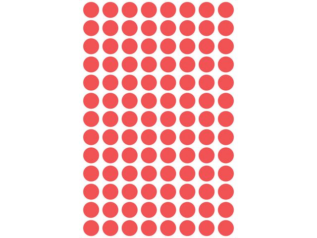 Färgkodningsprick AVERY Ø8mm röd 416/fp