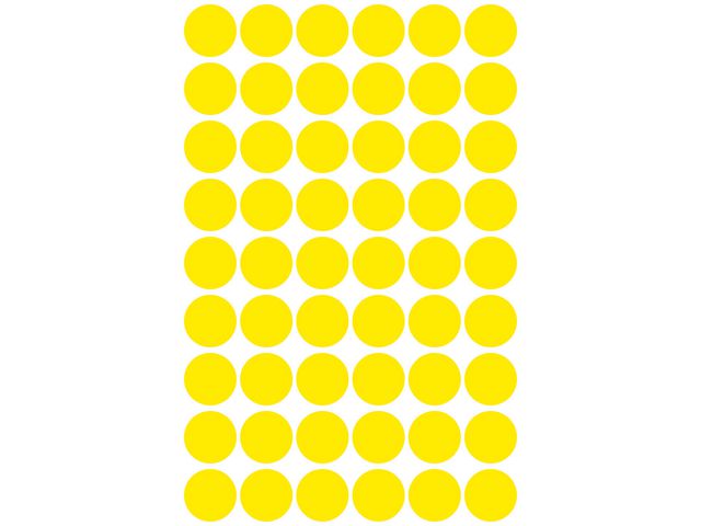 Färgkodningsprick AVERY Ø12mm gul 270/fp