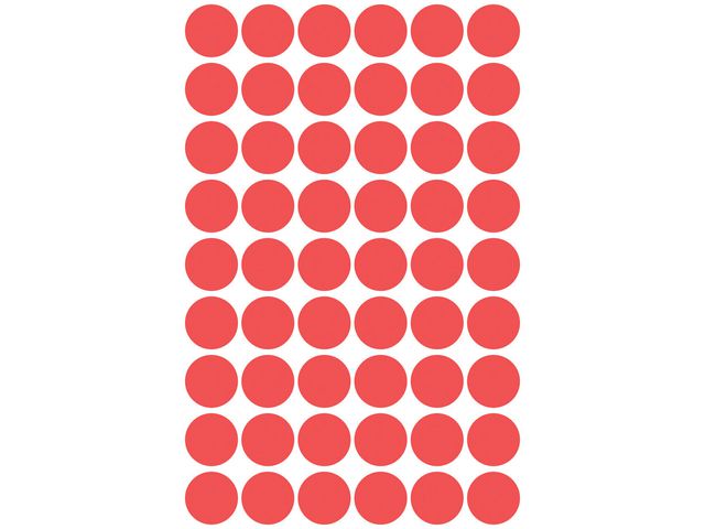 Färgkodningsprick AVERY Ø12mm röd 270/fp