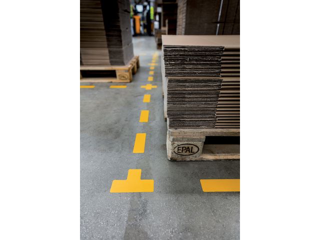 Golvmarkering Streck gul 10/fp