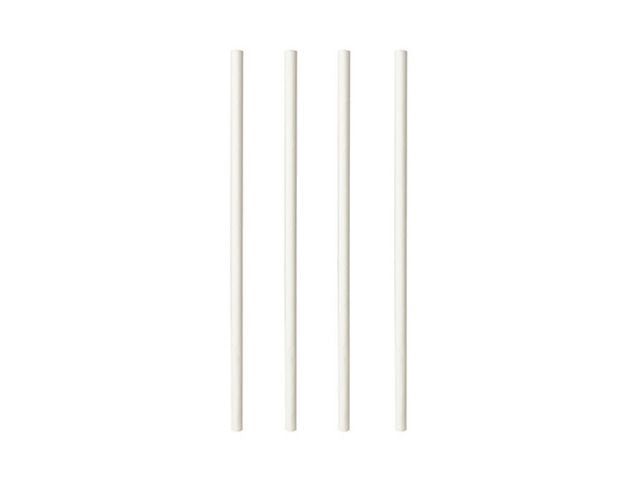 Sugrör PURE papper 6mmx20cm vit 100/fp