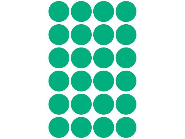 Färgkodningsprick AVERY Ø18mm grön 96/fp