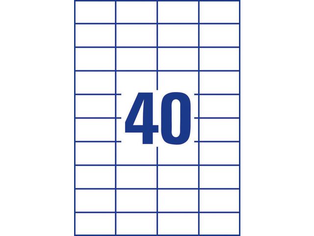 Etikett AVERY 52,5x29,7mm 4000/fp