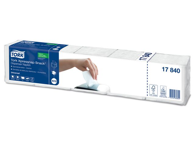 Servett TORK Uni N10 1-lag vit 1125/fp