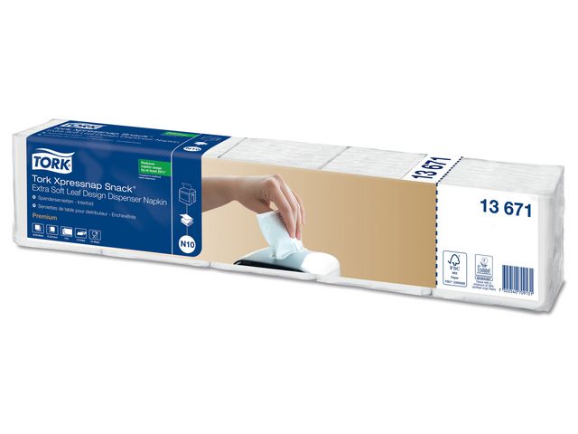 Servett TORK Pre N10 2-lag vit 500/fp