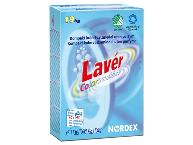 Tvättmedel LAVÉR Color Sens 1,9kg