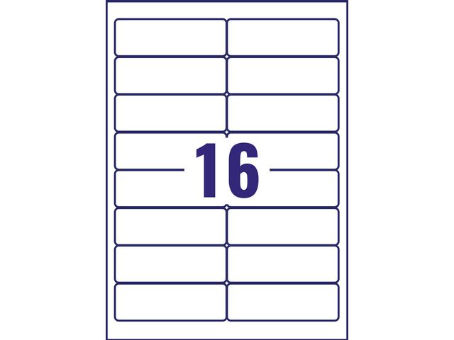 Etikett AVERY transp 99,1x33,9mm 400/fp