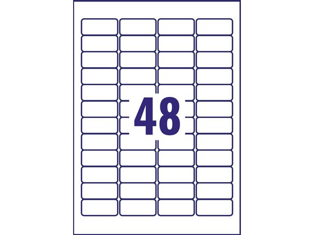 Etikett AVERY Slitst.45,7x21,2mm 960/fp